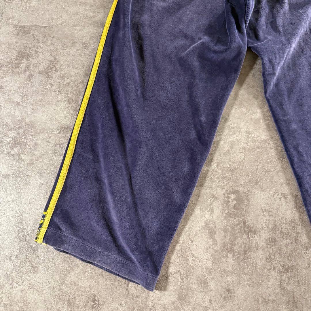 希少 美品 アディダス トラックパンツ　ベロア 紺黄 常田大希　90s M