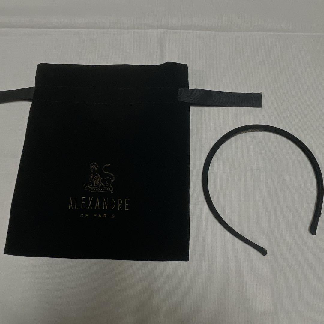 ALEXANDRE DE PARIS サテンカチューシャ0.6 ブラック