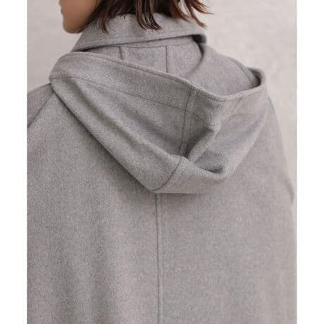 新品 タグ付き ナノユニバース ロングケープコート 38 Mサイズ グレー