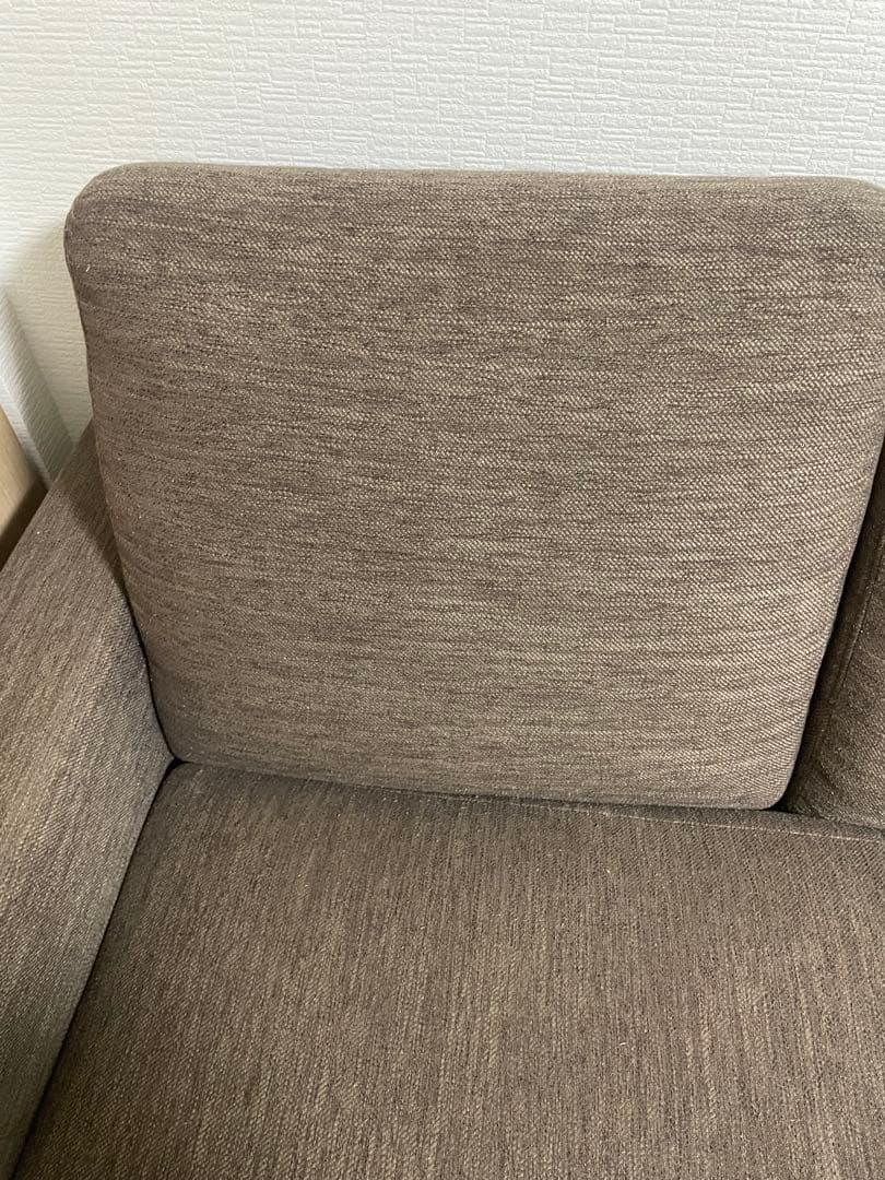 ニトリ カウチソファ 3人掛け ブラウン ファブリック