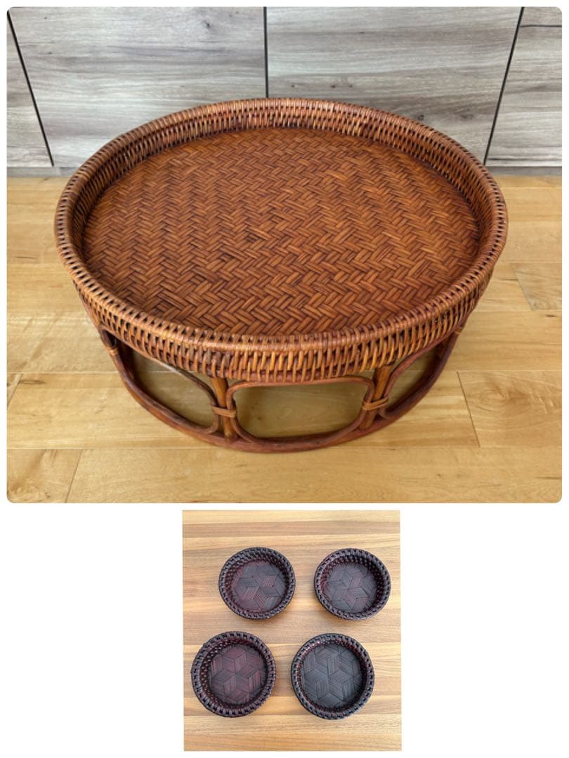 コースター追加【未使用】タイ カントークテーブル　アジアン雑貨