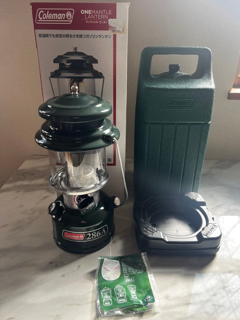 コールマン286Aランタン　一度だけ試点灯しました。