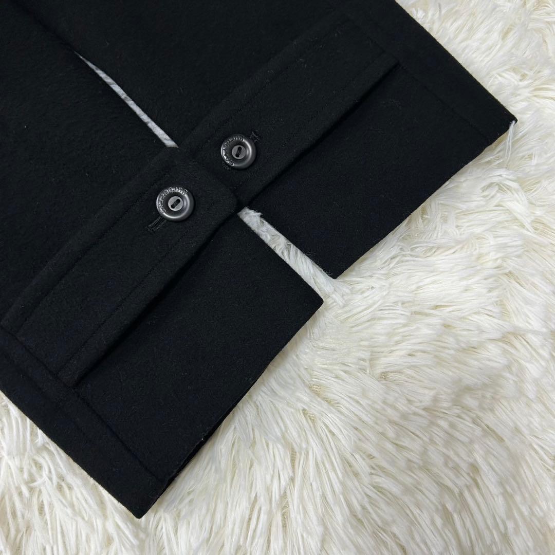 【極美品/M】バーバリー チェスターコート アウター カシミヤ Aライン 黒