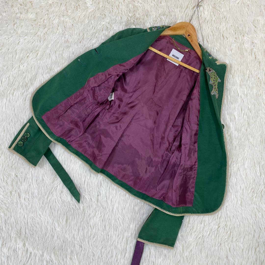 『MOSCHINO』モスキーノ (38) ビジュー テーラードジャケット