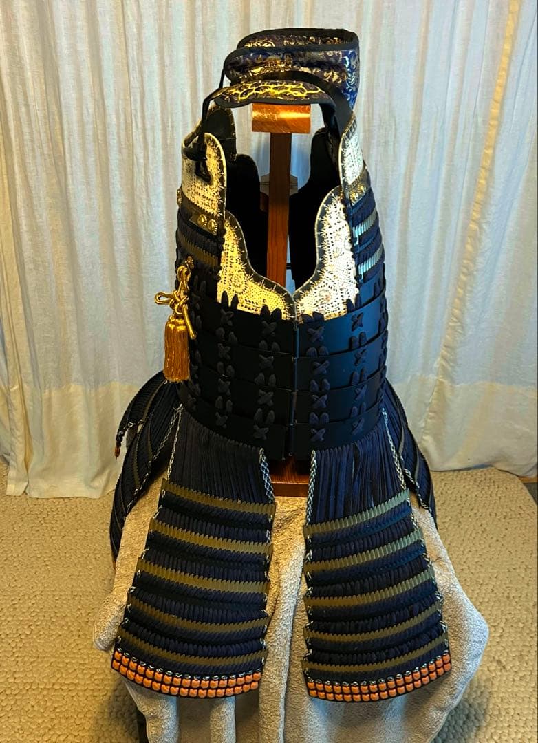 【hiro】日本甲冑 等身大 ◎胴鎧◎ 【掛紺糸威　黒胴当世具足】