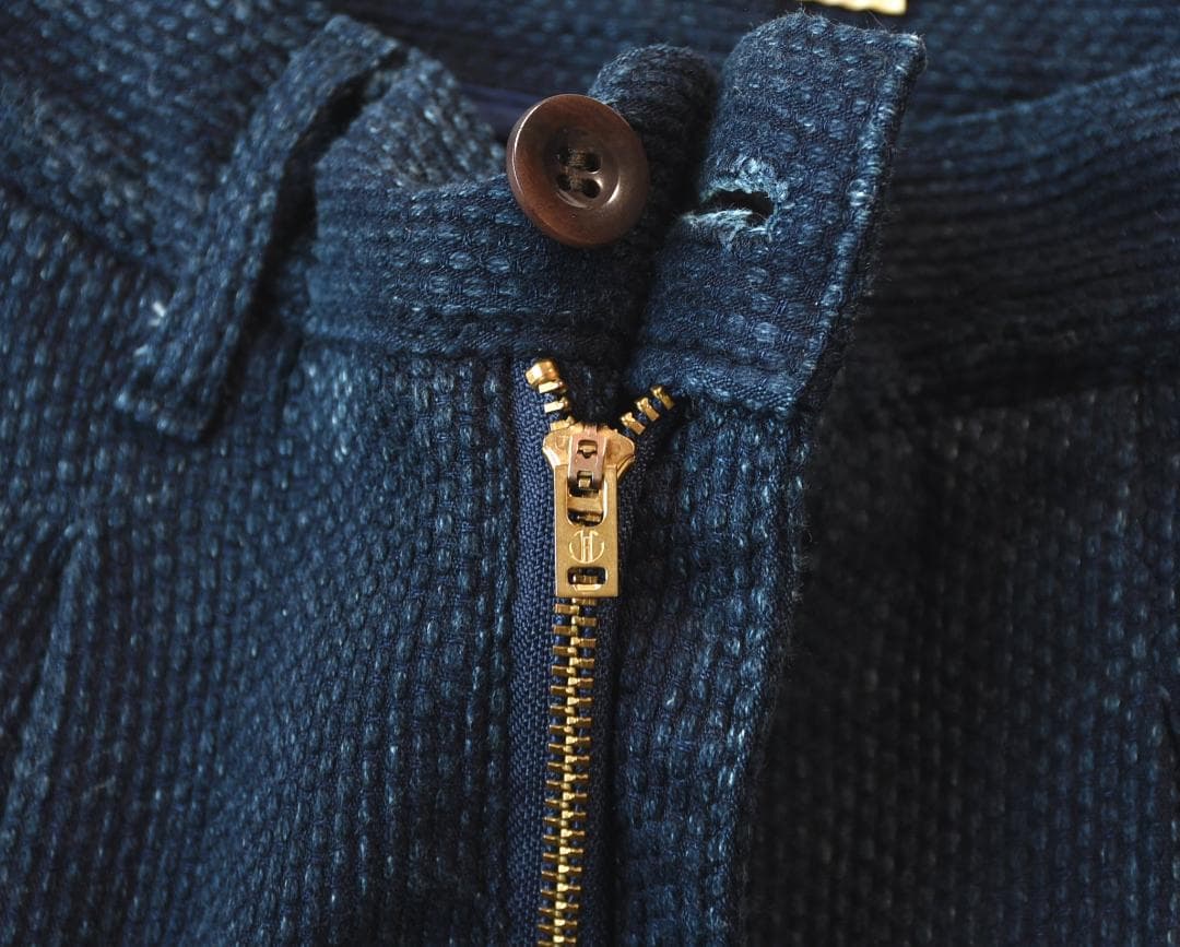 JAPAN BLUE JEANS 藍染刺し子2タックパンツ size30　日本製