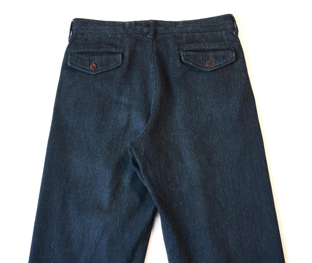 JAPAN BLUE JEANS 藍染刺し子2タックパンツ size30　日本製