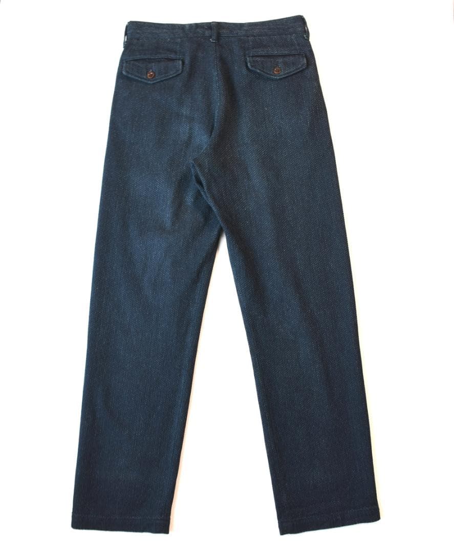 JAPAN BLUE JEANS 藍染刺し子2タックパンツ size30　日本製