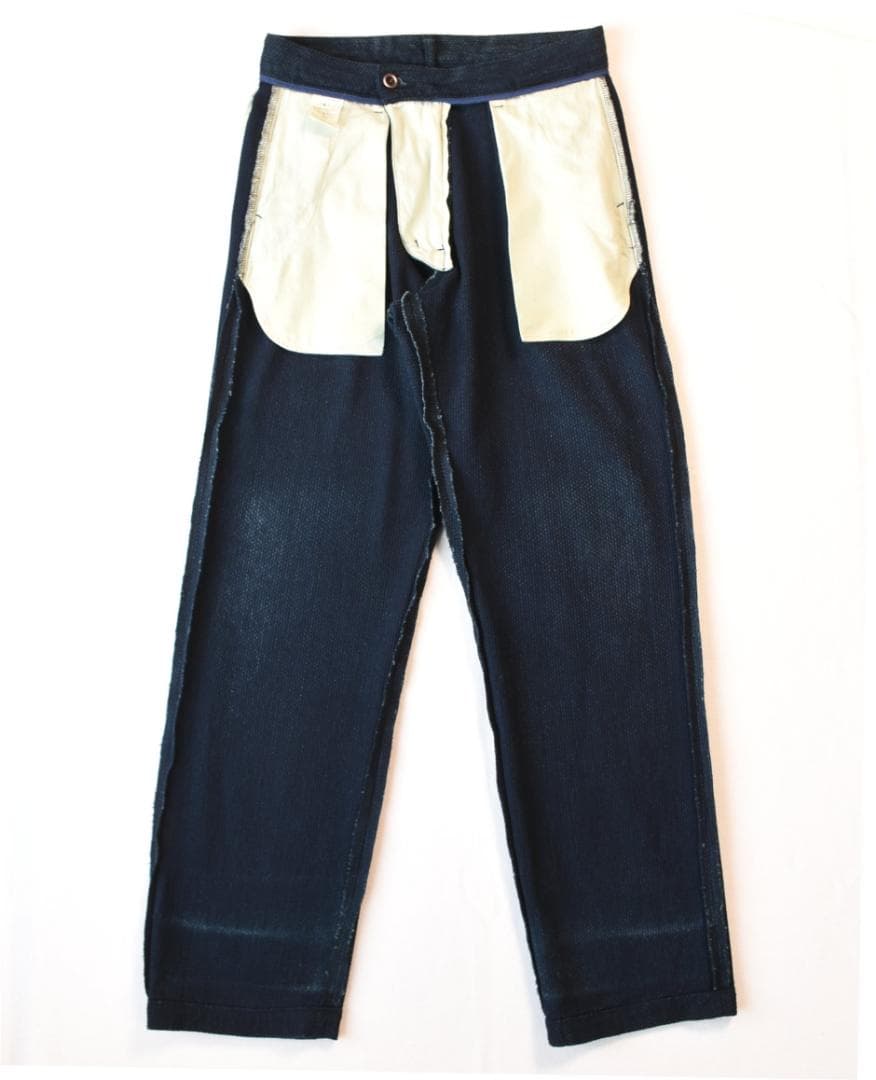 JAPAN BLUE JEANS 藍染刺し子2タックパンツ size30　日本製