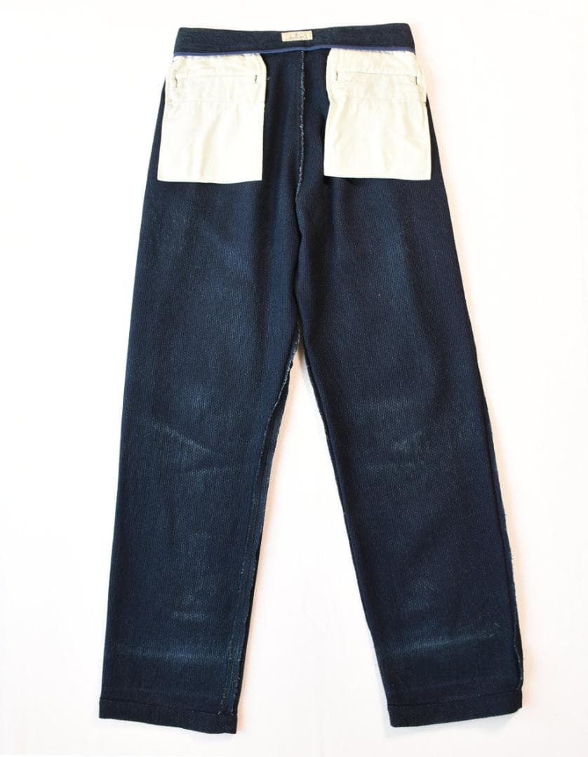 JAPAN BLUE JEANS 藍染刺し子2タックパンツ size30　日本製
