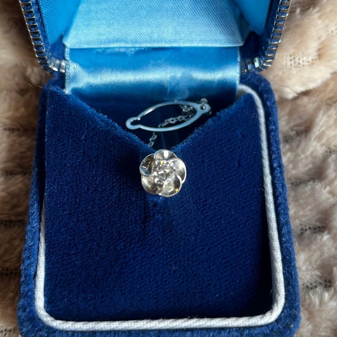 Pt ダイヤモンド ひねり梅 ねじ梅 タイタック ピンブローチ 値下げ依頼可