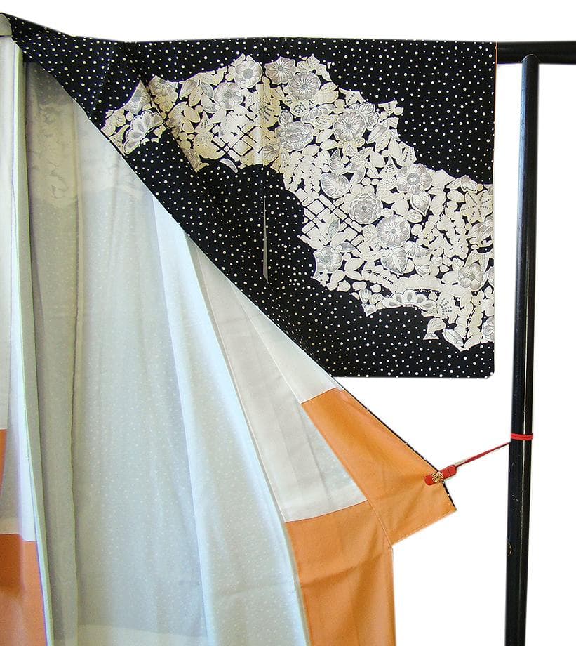 値下げ交渉ＯＫ！極上ちりめん地 辻が花 金彩染 訪問着 正絹 Ｂ８７８