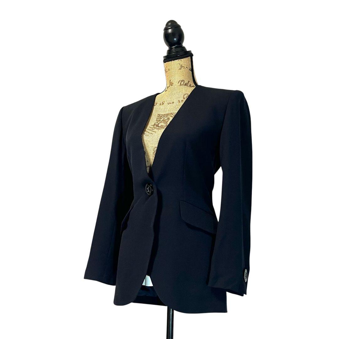 【フランス製】【36】YVES SAINT LAUREN ノーカラージャケット