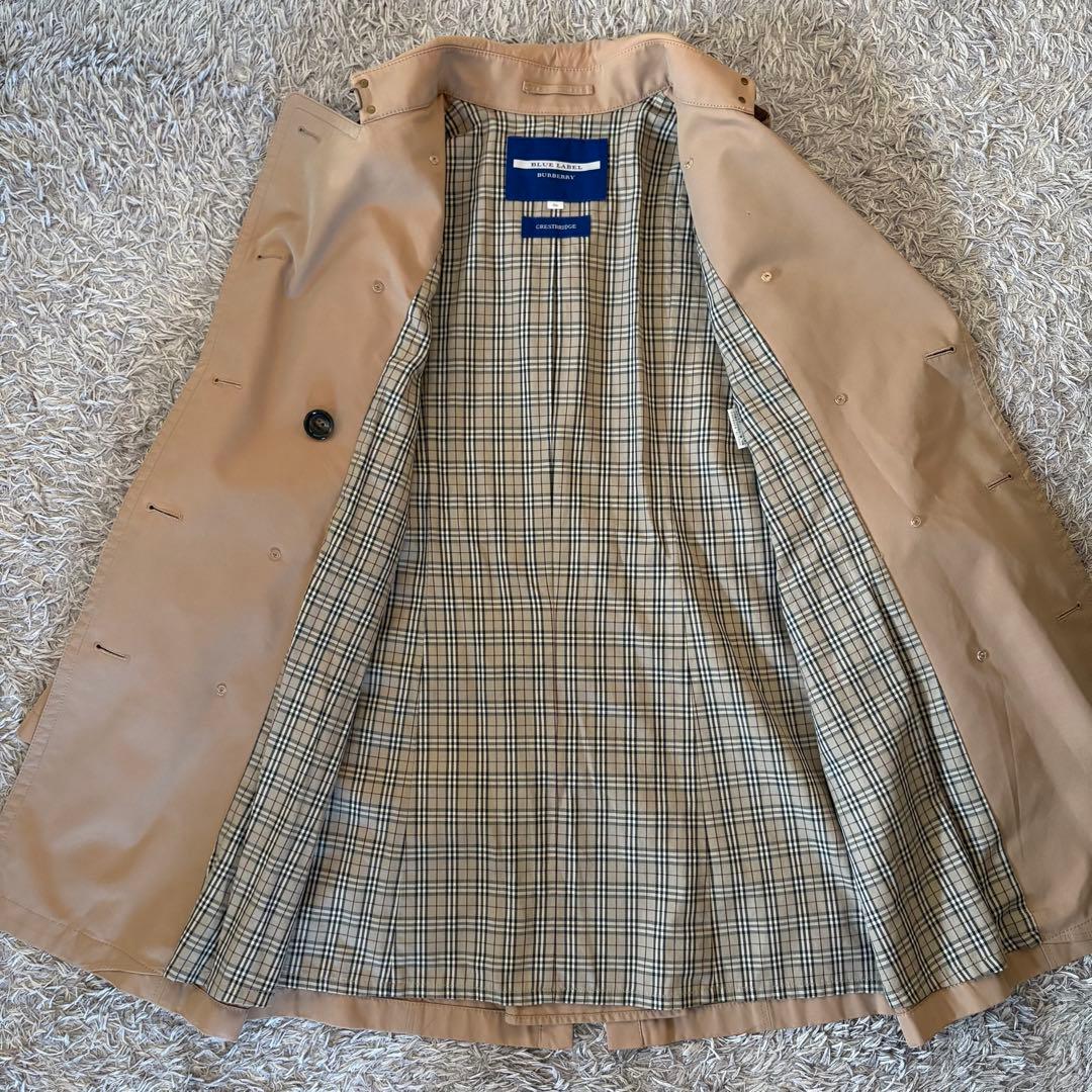 【サイズ36】BURBERRYバーバリー トレンチコート ノバチェック 金ボタン