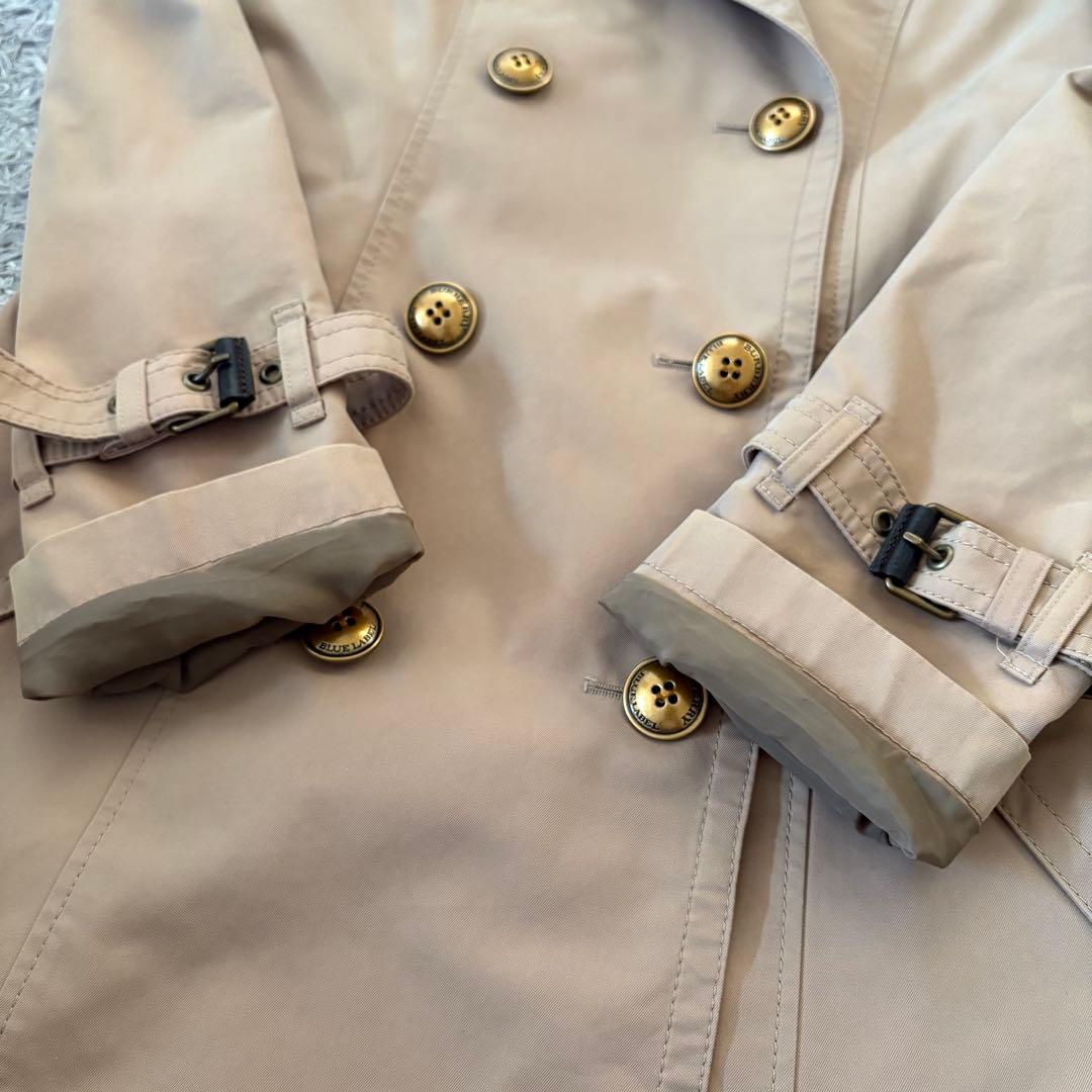 【サイズ36】BURBERRYバーバリー トレンチコート ノバチェック 金ボタン