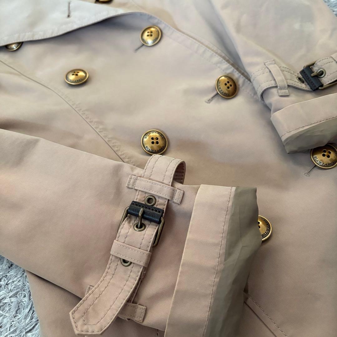 【サイズ36】BURBERRYバーバリー トレンチコート ノバチェック 金ボタン