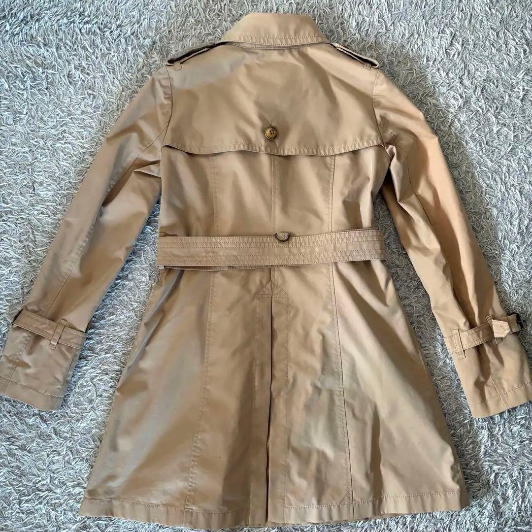 【サイズ36】BURBERRYバーバリー トレンチコート ノバチェック 金ボタン