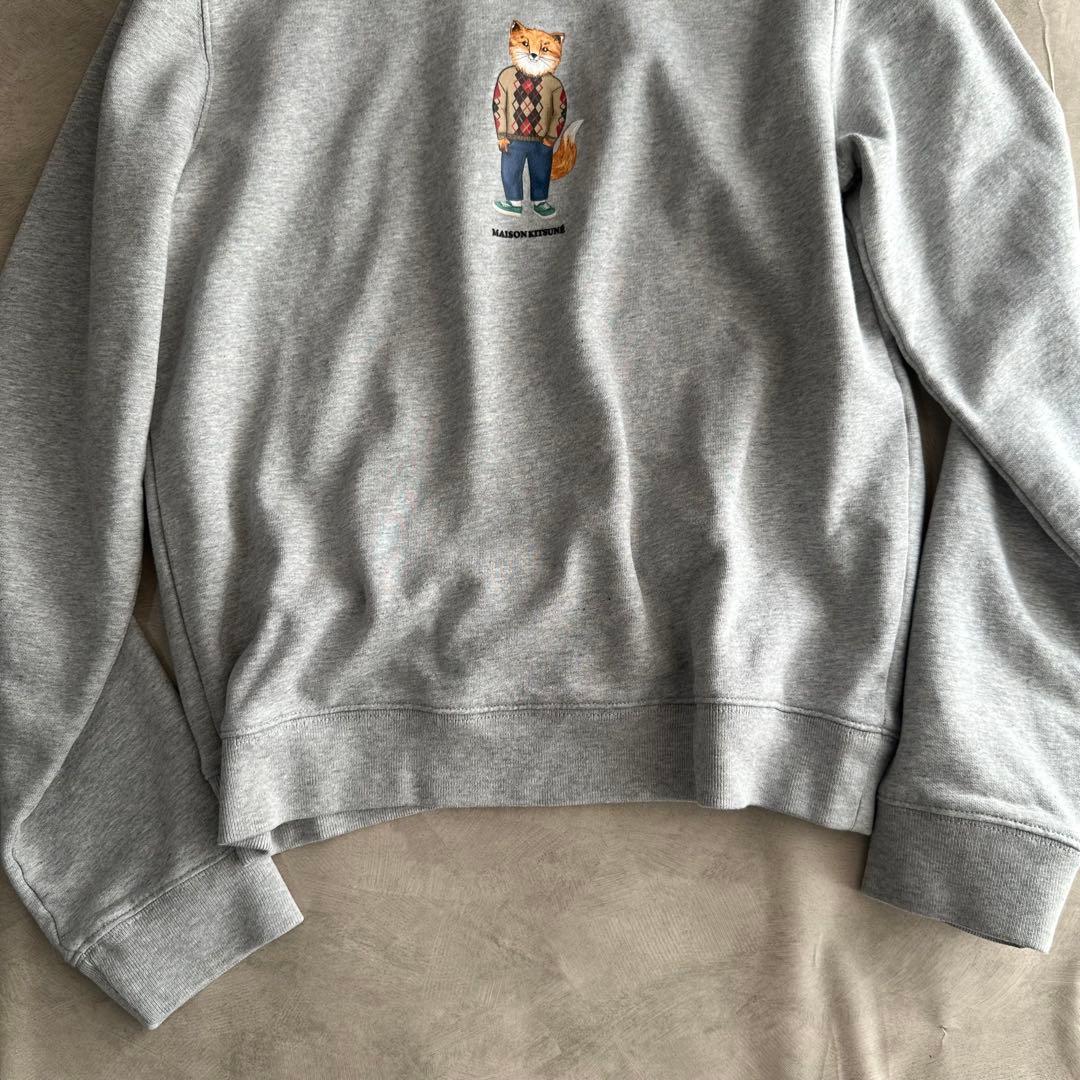 新品　メゾンキツネ スウェット トレーナー グレー　レディース　クルーネック