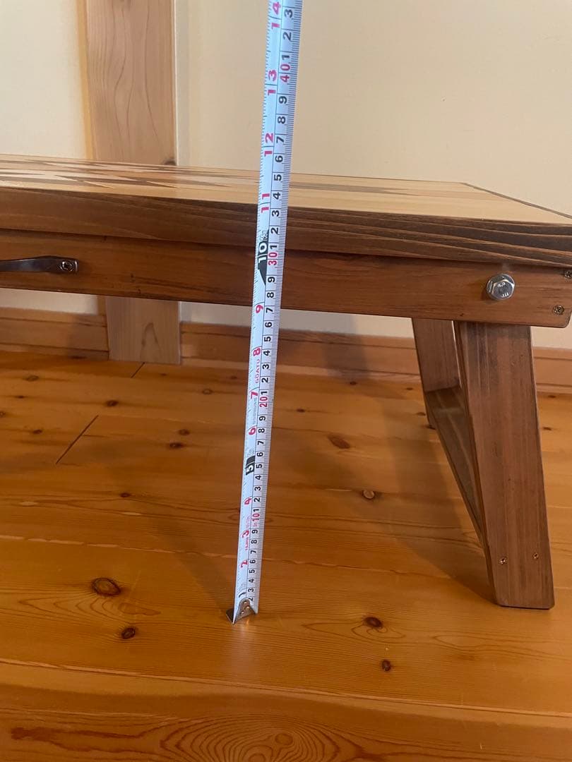 木製オルテガ柄　ローテーブル