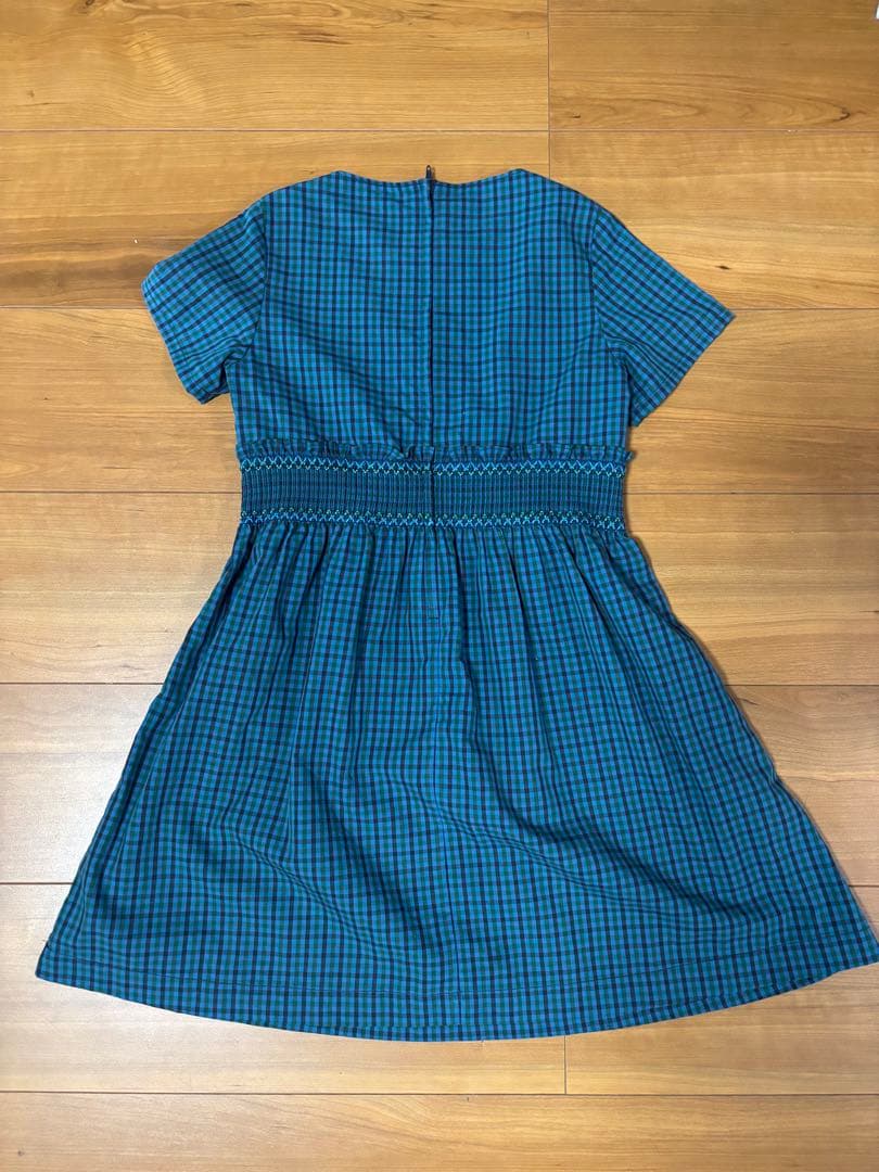 ★ Noma★ファミリア　半袖ワンピース120 青チェック