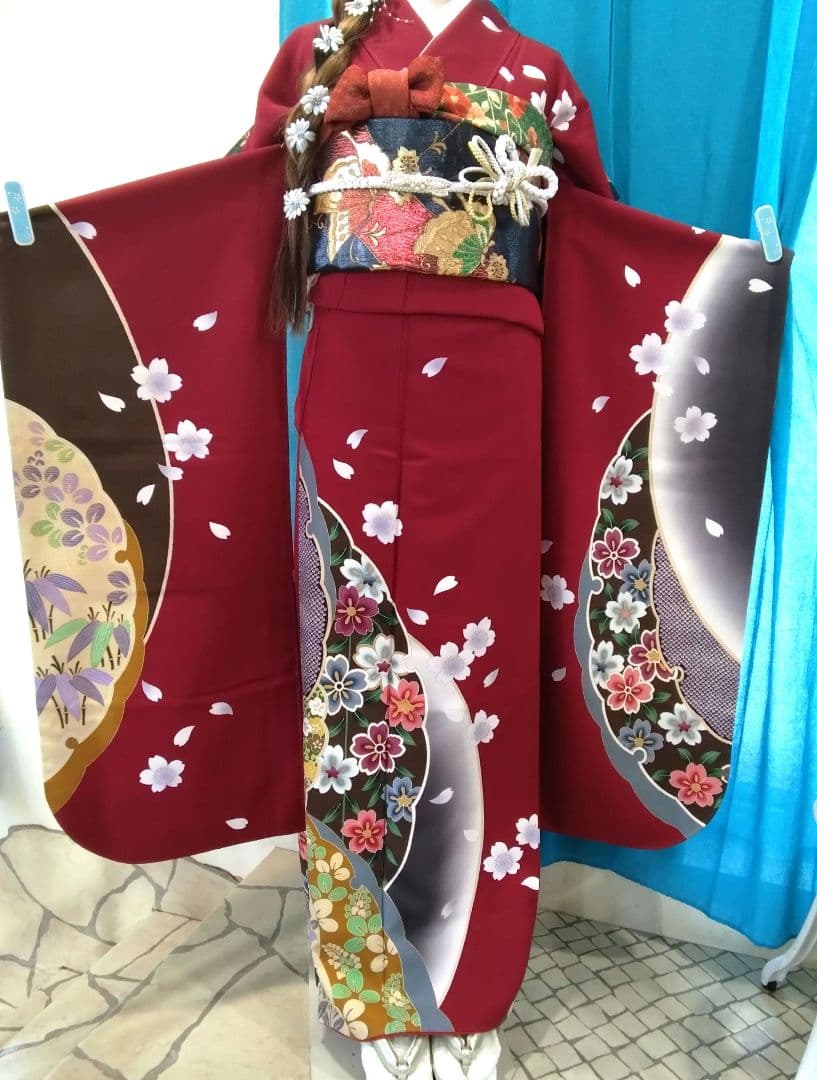 振袖フルセット、正絹振袖成人式、重ね衿、帯揚げ帯締め、西陣袋帯、襦袢、ガード加工