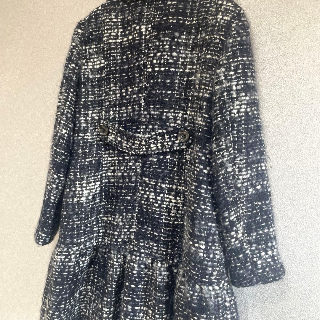 美品✨マックスマーラ 2WAY ツイード ファーコート ペプラム モヘア混　44