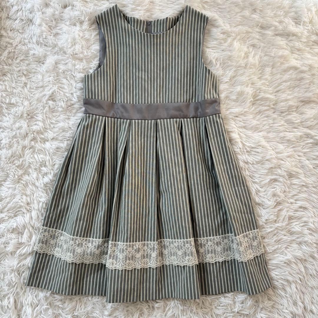 双子　サクラ フォーマル ワンピース 卒園 入学式　リボン レース　130