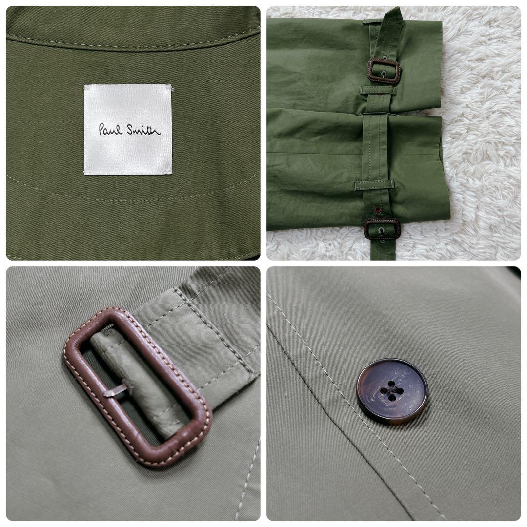 【極美品】ポールスミス 現行 トレンチコート ダブル マキシ丈 カーキ XL