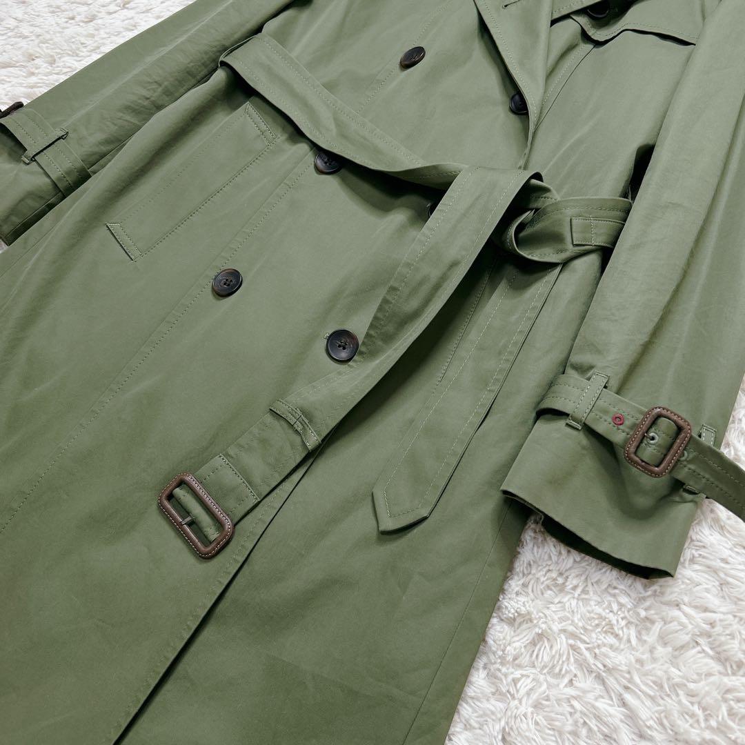 【極美品】ポールスミス 現行 トレンチコート ダブル マキシ丈 カーキ XL