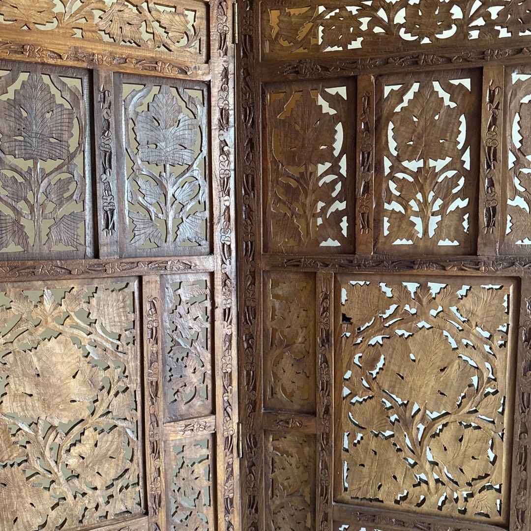 【再度出品】⭐︎アジアン⭐︎衝立⭐︎木製彫刻⭐︎パーティション⭐︎