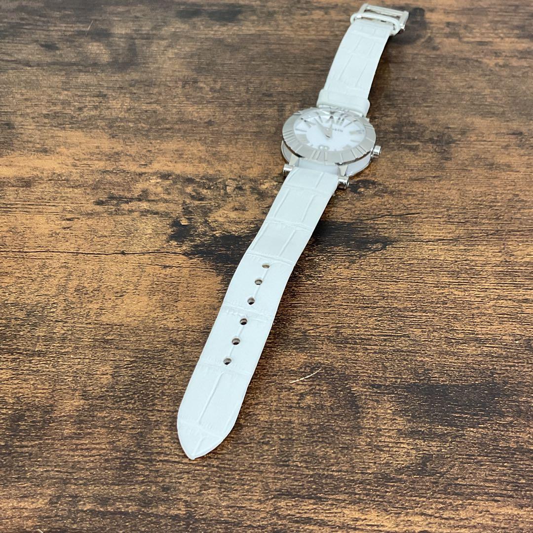 ヒ*ン様 【未使用】ティファニー アトラス 白文字盤 QZ/SS 白レザー ハー