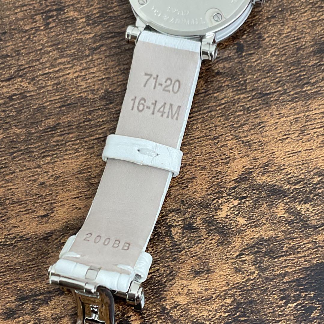 ヒ*ン様 【未使用】ティファニー アトラス 白文字盤 QZ/SS 白レザー ハー