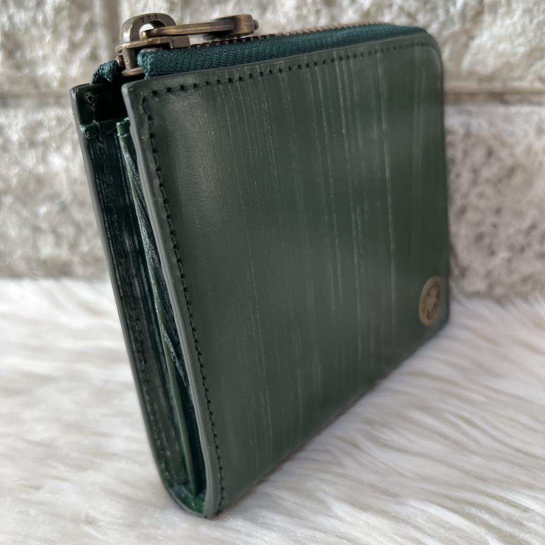 【新品未使用】ハンティングワールド　ブライドルレザー　L字ファスナー 折り財布