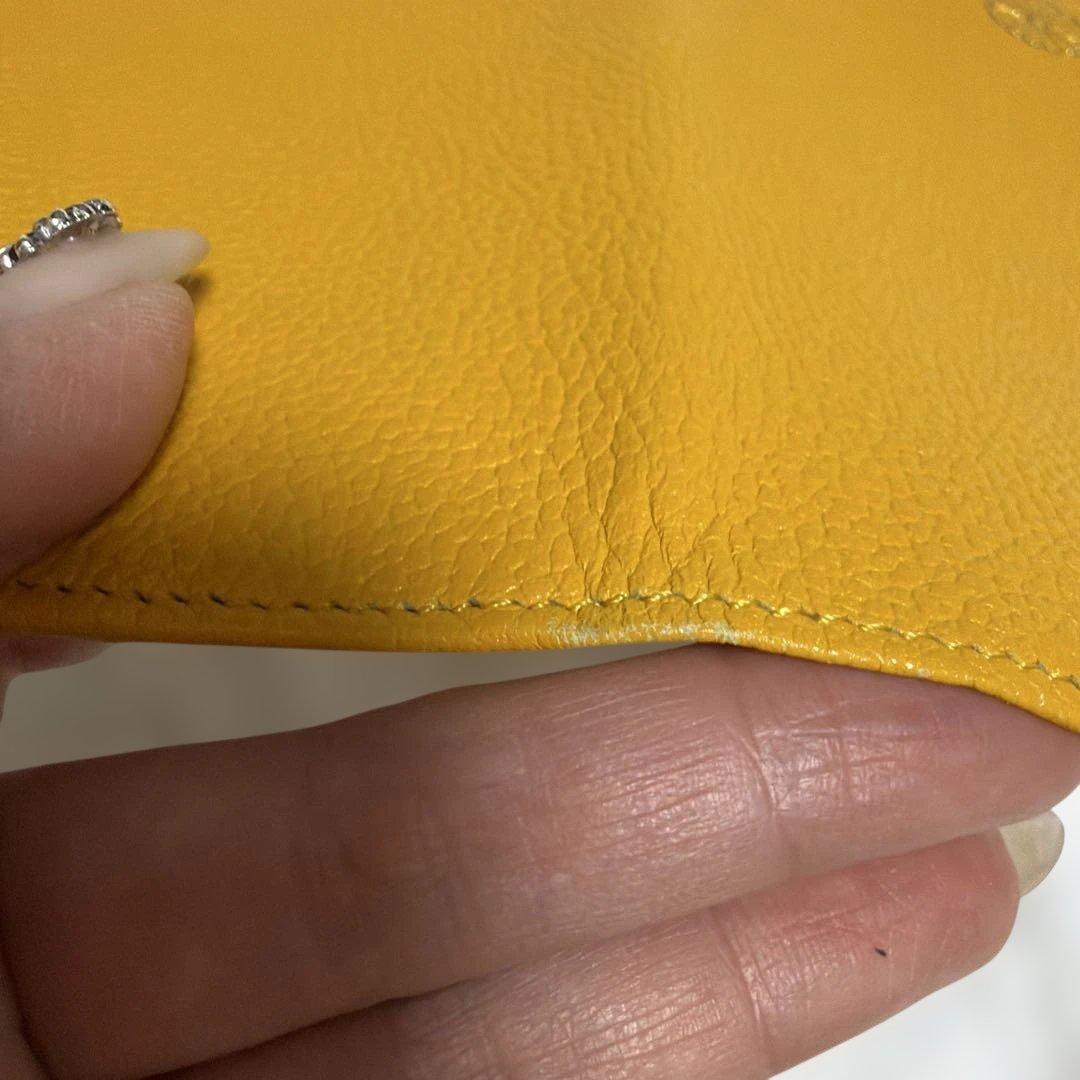皇居　イエロー レザー 長財布