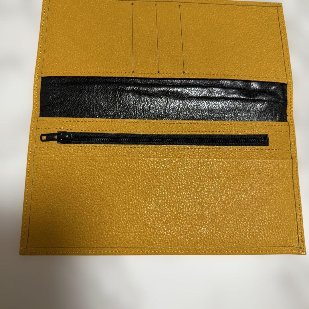 皇居　イエロー レザー 長財布