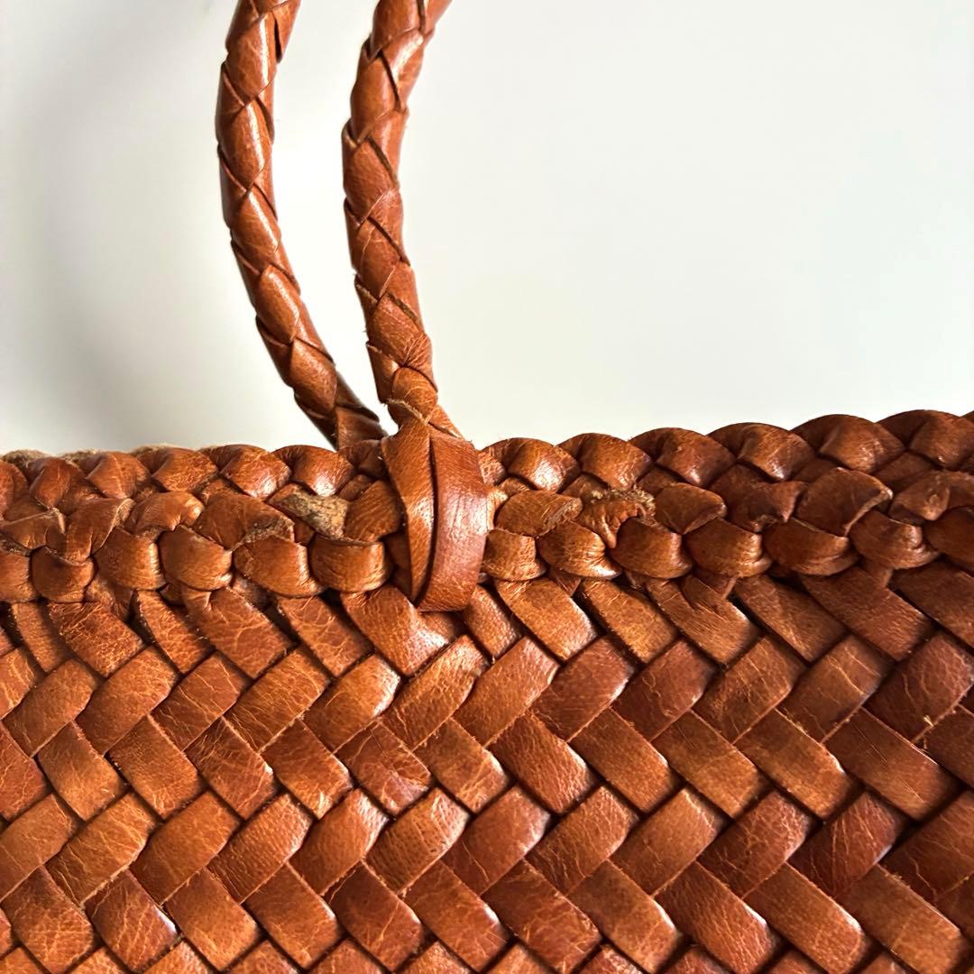 ドラゴンディフュージョン　メッシュトートバッグ　コニャックブラウン