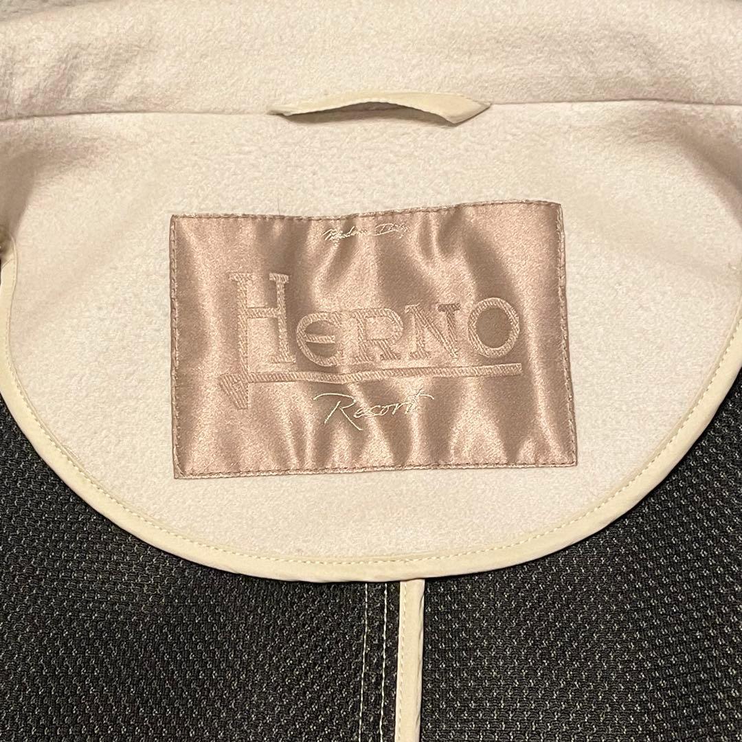 【美品】HERNO 定価25万　ウールカシミア　ピーコート　46