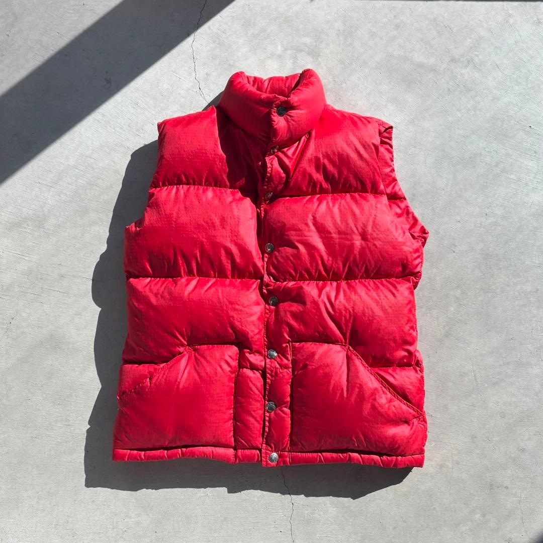 希少 茶タグ 70s ザノースフェイス north face レッド xs