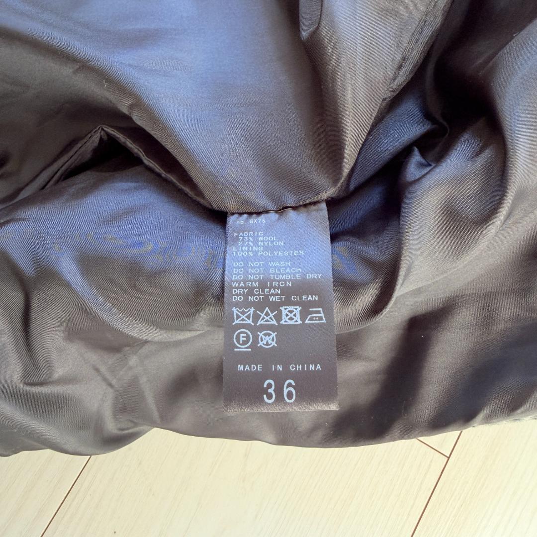 美品・完売品　スローブイエナ　メルトンビッグPコート　千鳥柄　希少　36