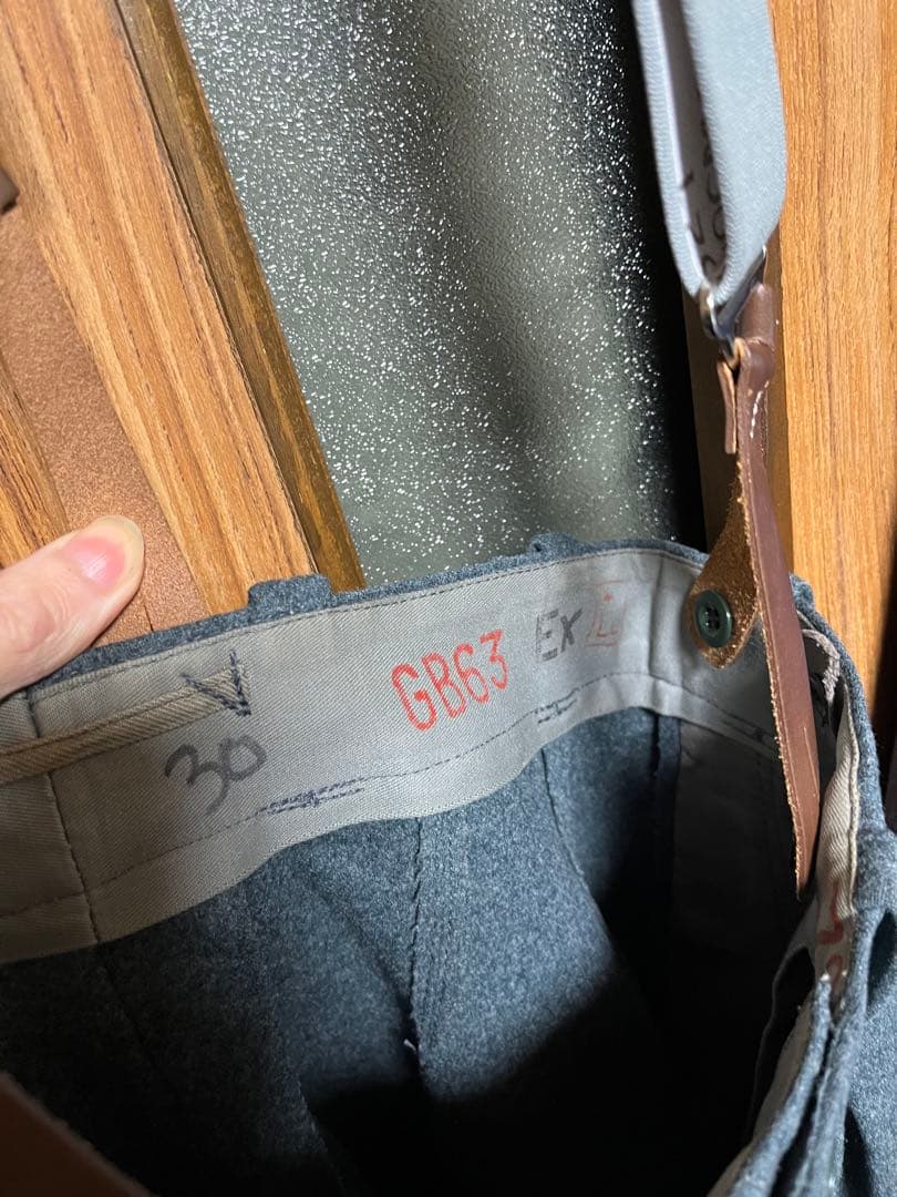 50's EUR military trousers サスペンダー付き