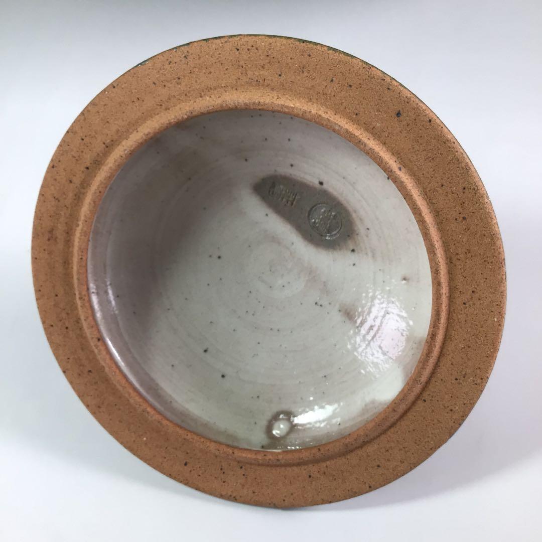 Ｒ５０３　水指　『萬古焼』『堀野証嗣造』『赤絵蓋』『替蓋付』『南蛮水指』　共箱