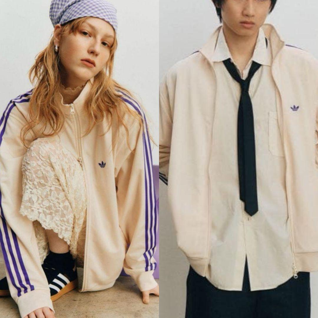 超希少⭐完売品アディダス ベッケンバウアートラックジャケット ホワイト紫 L相当