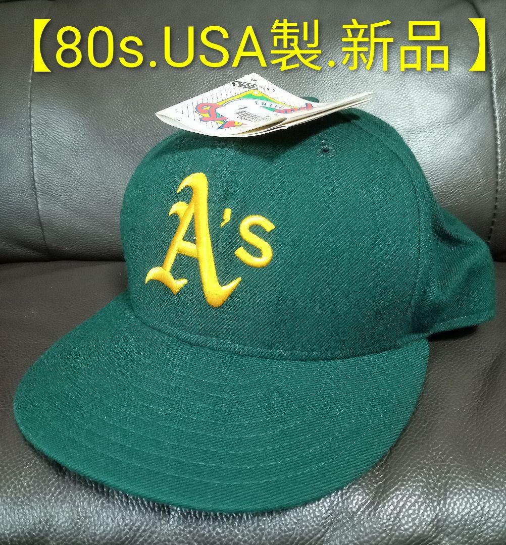 80s USA製 オークランドアスレチックス　NEWERA　CAP 新品タグ付