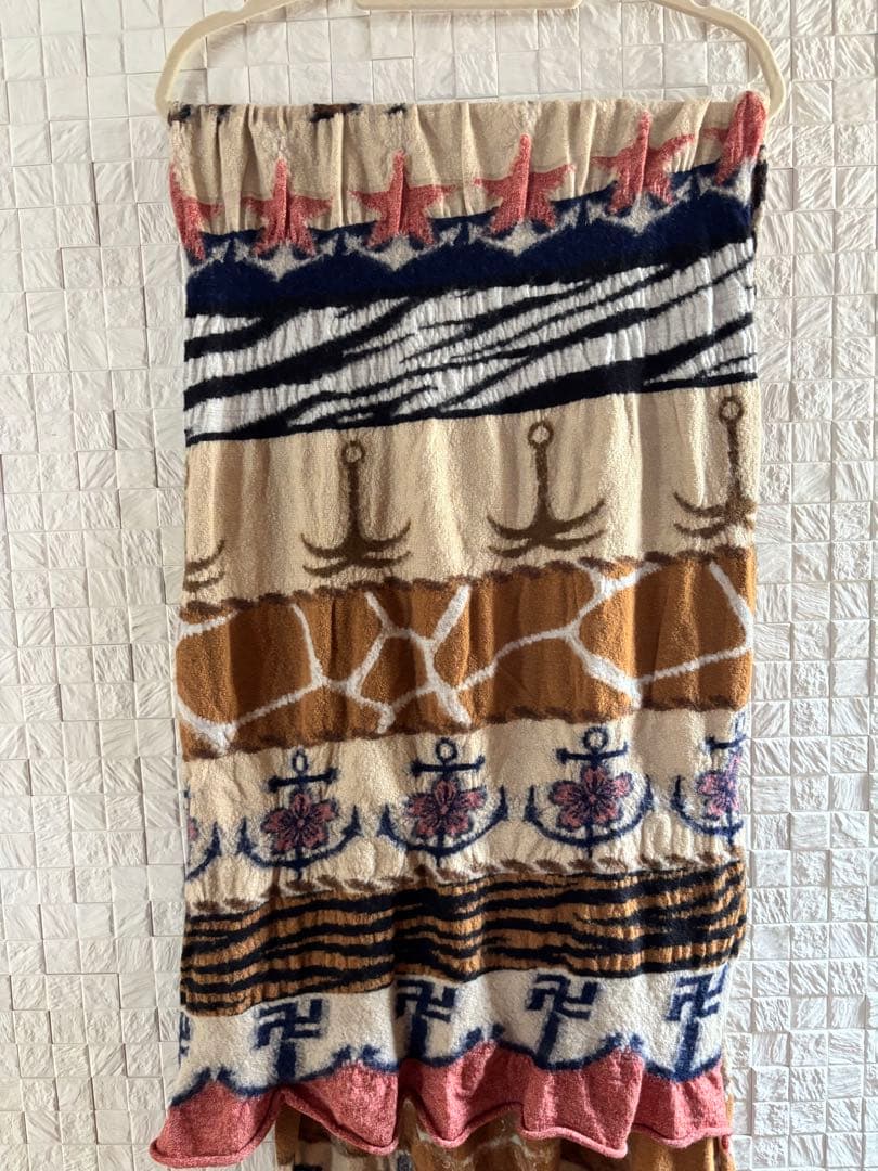 キャピタル KAPITAL 縮絨ウール スター ヒョウ柄 ミックス マフラー