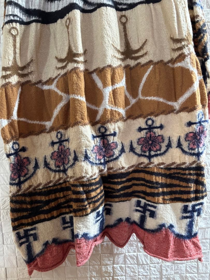 キャピタル KAPITAL 縮絨ウール スター ヒョウ柄 ミックス マフラー