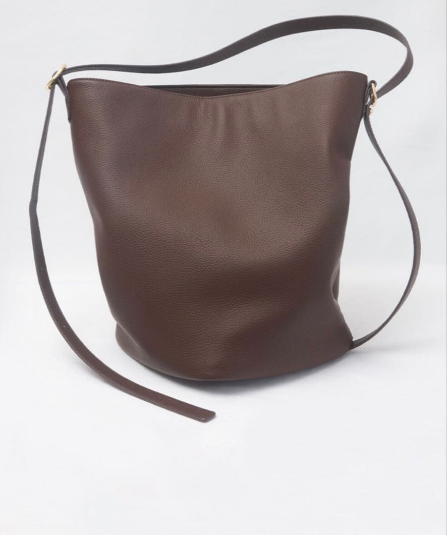 ボンジュールサガン 【牛革】2WAYワンハンドルバケツトートバッグ ブラウン