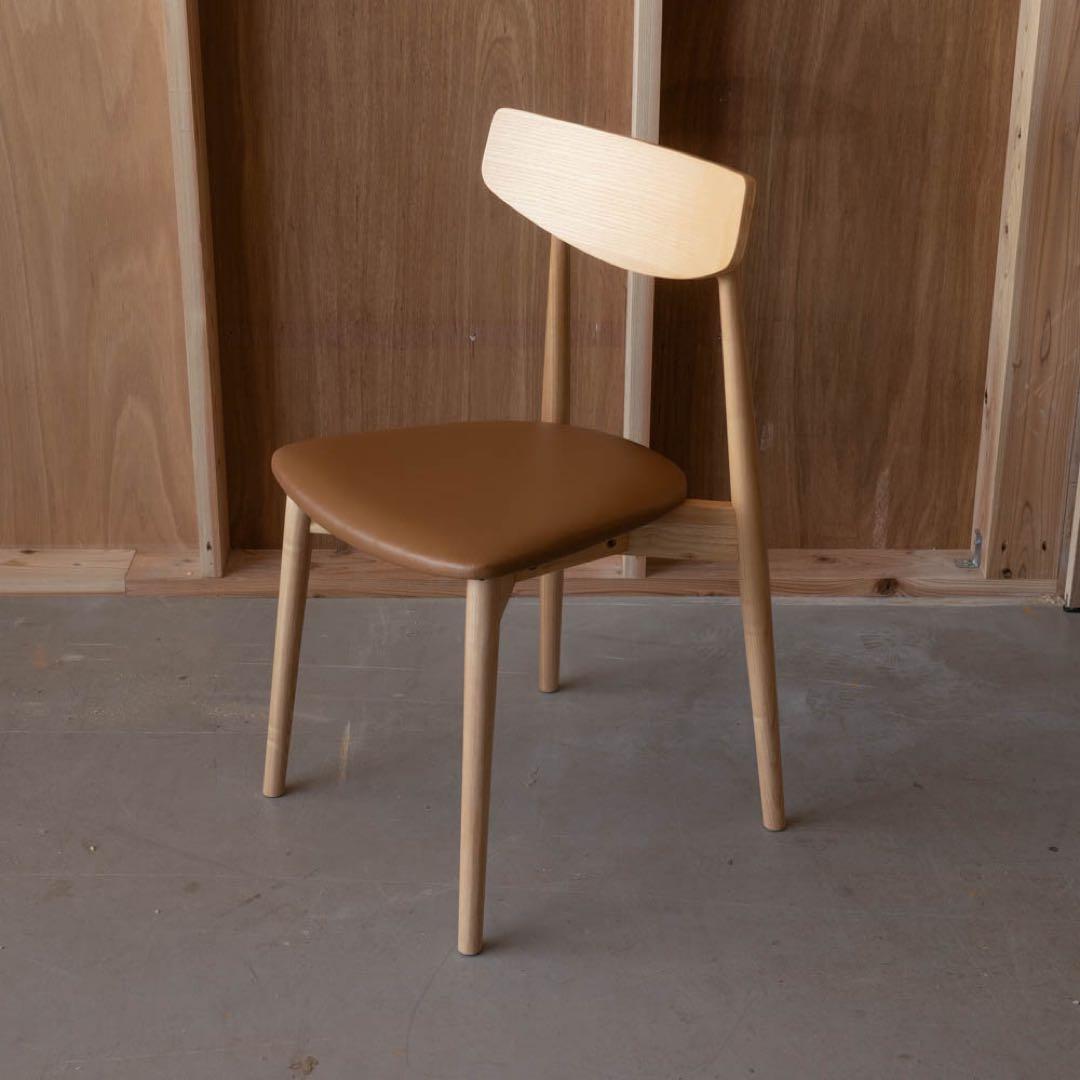 木製ダイニングチェア ベージュ　アッシュ材