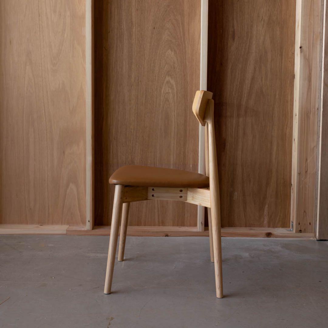 木製ダイニングチェア ベージュ　アッシュ材