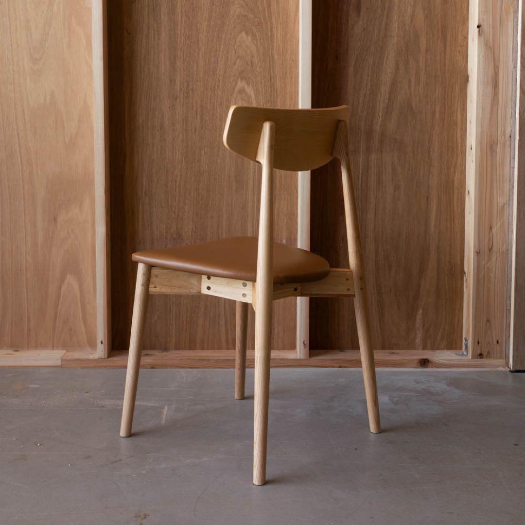 木製ダイニングチェア ベージュ　アッシュ材