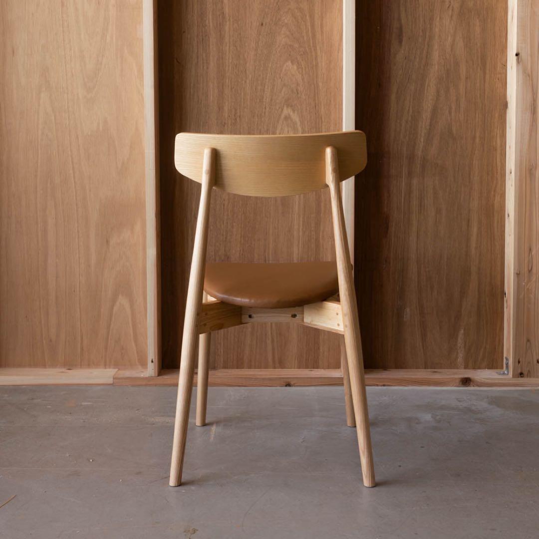 木製ダイニングチェア ベージュ　アッシュ材